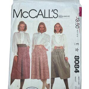 McCalls Sewing Pattern 8084 Laura Ashley Praire Skirt Cottagecore Sz 12 FF Uncut